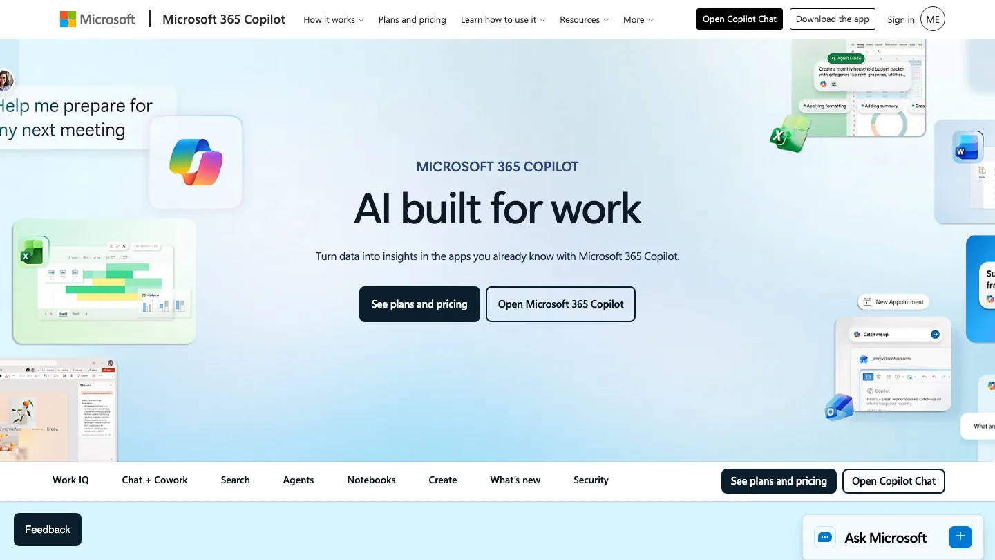 Microsoft 365 Copilot in Outlook product interface