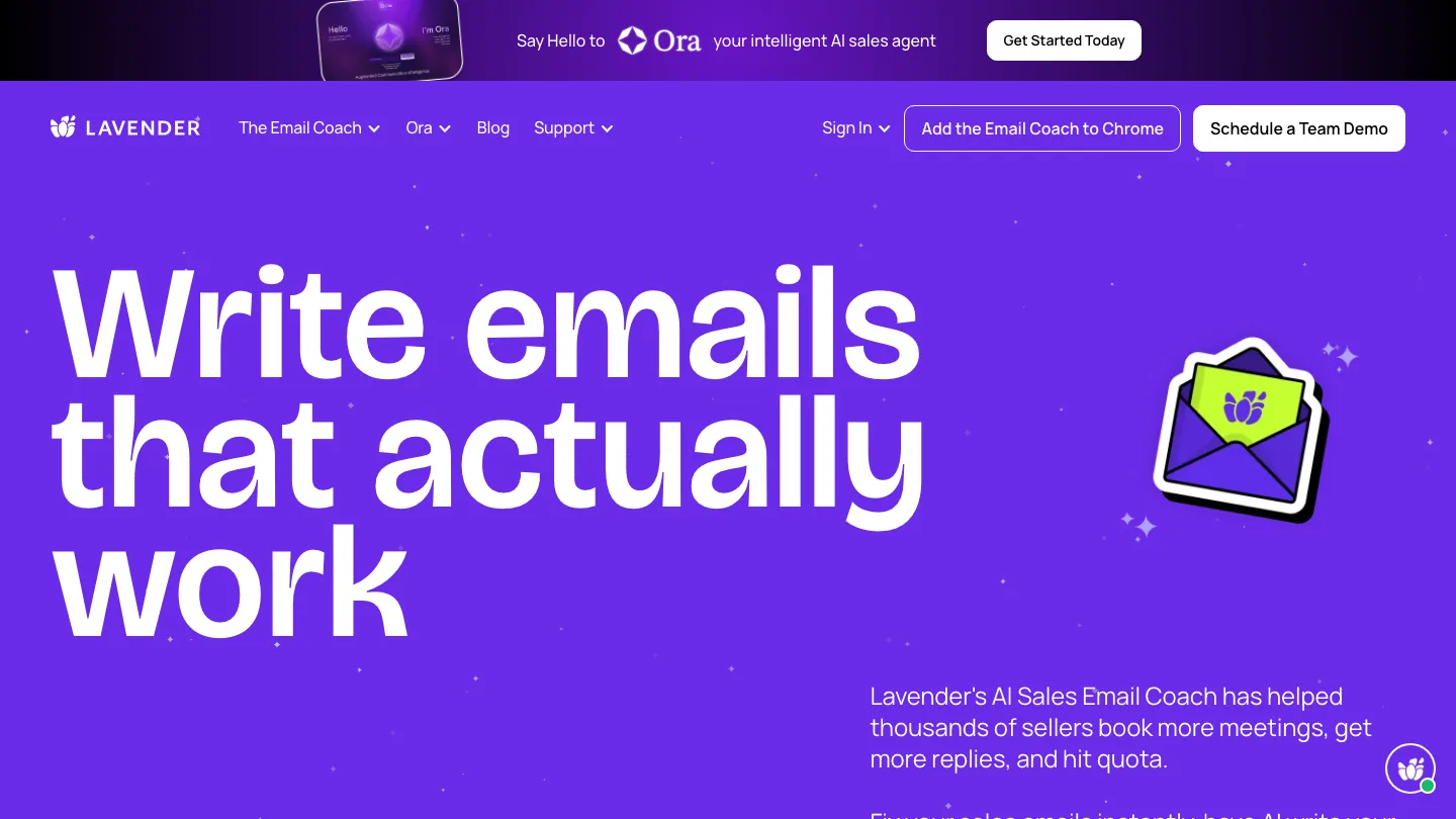 Lavender product interface