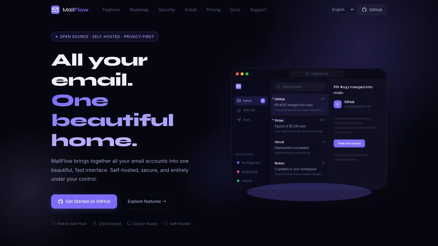 MailFlow product interface