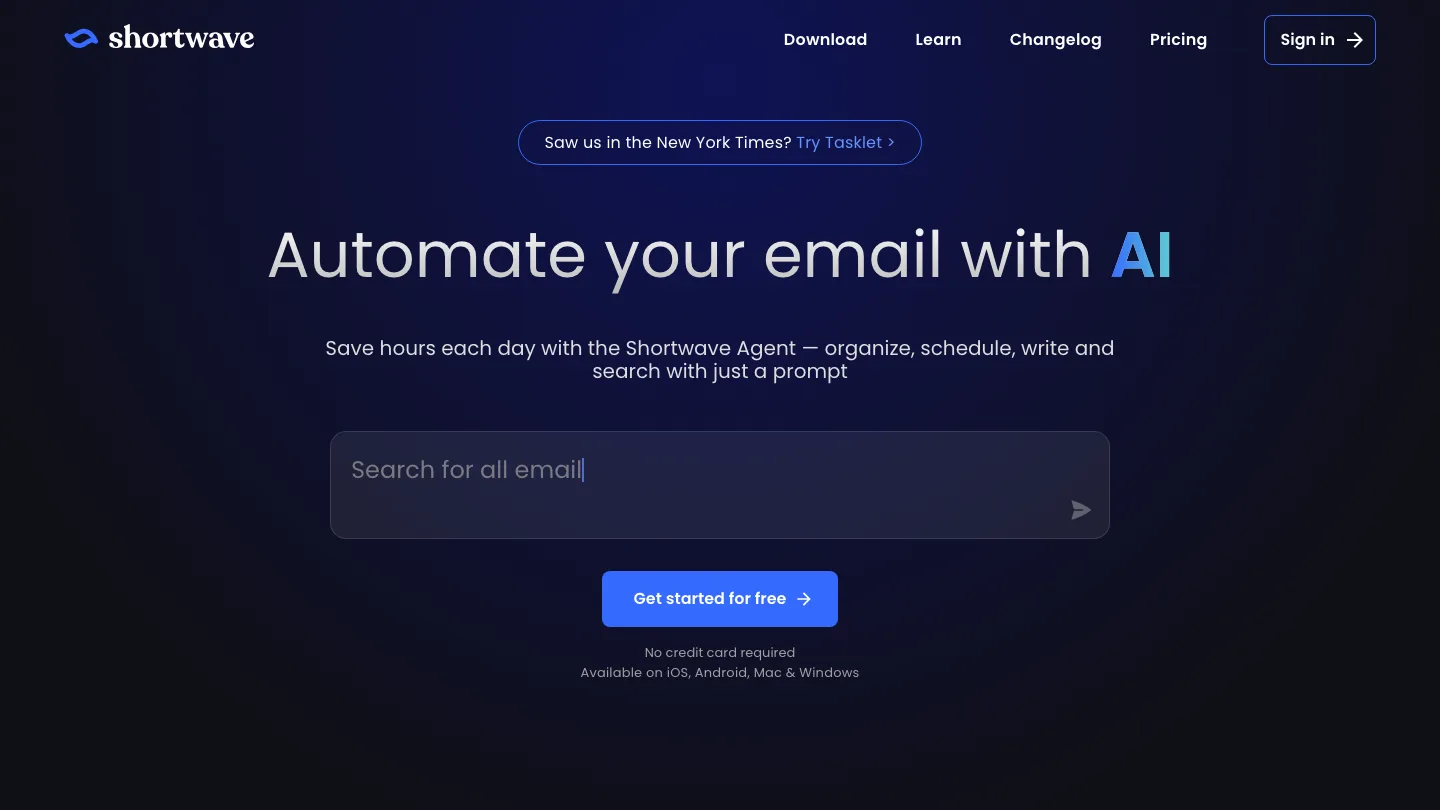 Shortwave product interface