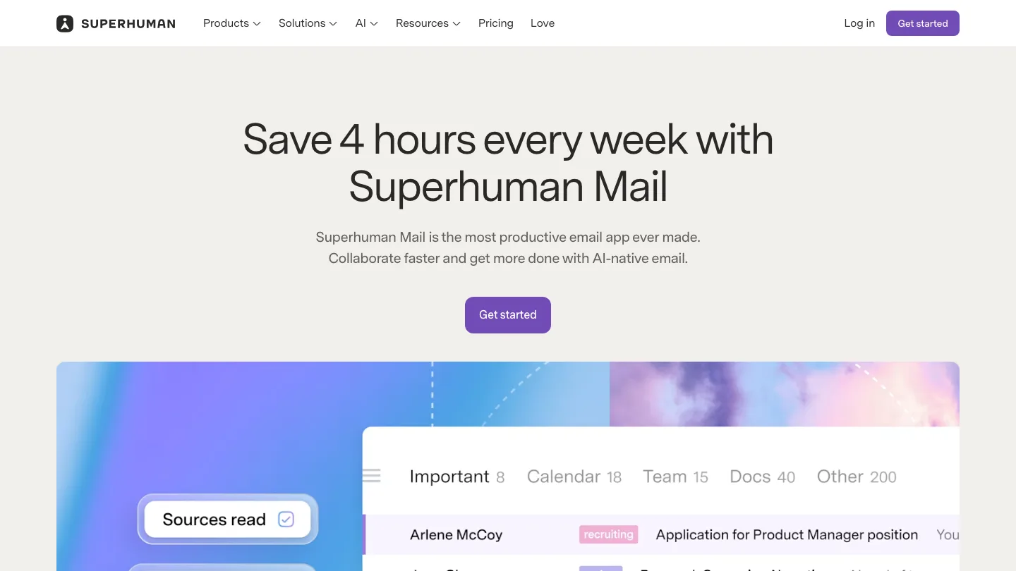 Superhuman Mail product interface